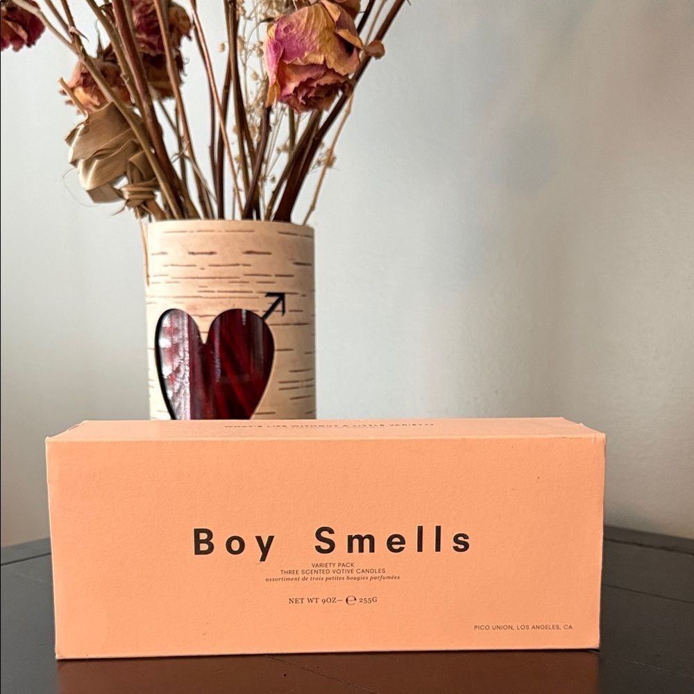 Boy Smells Scented Votive Candle Set - Black